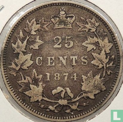 Canada 25 cents 1874 - Image 1