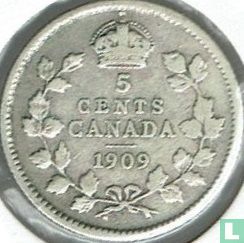Canada 5 cents 1909 (type 1) - Image 1