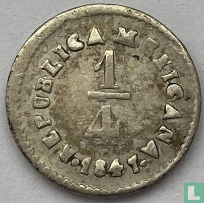 Mexico ¼ real 1847 (Go LR) - Afbeelding 1