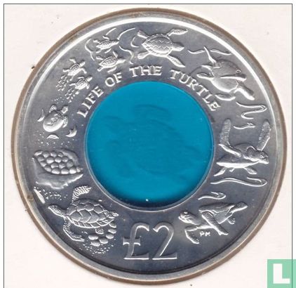 British Indian Ocean Territory 2 pounds 2009 (PROOF) "Life of the turtle" - Image 2