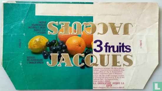   Chocolat Jacques.3 fruits.