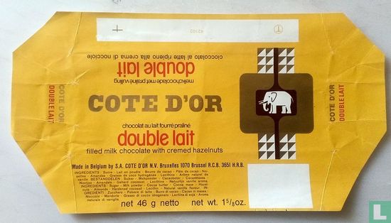 Côte d'or double lait 46g