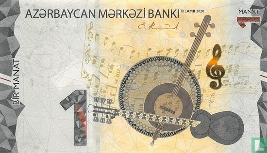 Azerbeidzjan 1 Manat  - Afbeelding 1