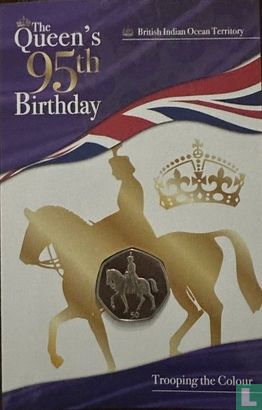 British Indian Ocean Territory 50 pence 2021 (folder) "Queen's 95th Birthday - Trooping the Colour" - Image 1