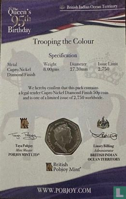 British Indian Ocean Territory 50 pence 2021 (folder) "Queen's 95th Birthday - Trooping the Colour" - Image 2