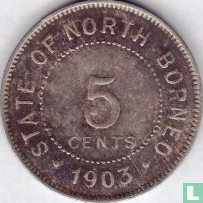 British North Borneo 5 cents 1903 - Image 1