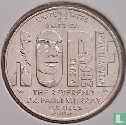États-Unis ¼ dollar 2024 (P) "Reverend Dr. Pauli Murray" - Image 2