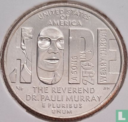 Verenigde Staten ¼ dollar 2024 (D) "Reverend Dr. Pauli Murray" - Afbeelding 2