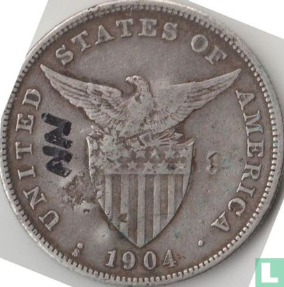 Philippinen 1 Peso 1904 (S - chinesische Gegenstempel) - Bild 1