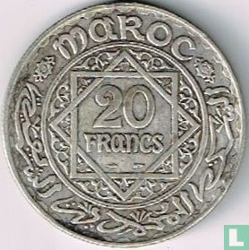 Marokko 20 francs 1929 (AH1347) - Afbeelding 2