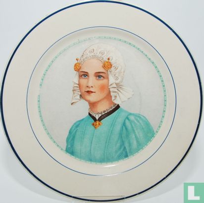 Traditional costume plate -1920 - Friesland - Société Céramique Maestricht" - Henri Verstijnen - Image 1