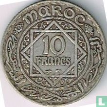 Marokko 10 francs 1934 (AH1352) - Afbeelding 2