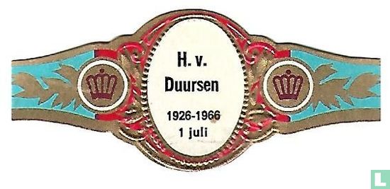 H. v. Duursen 1926-1966 1 juli