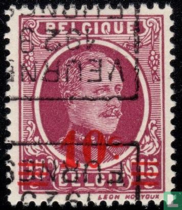 Roi Albert Ier, avec surcharge