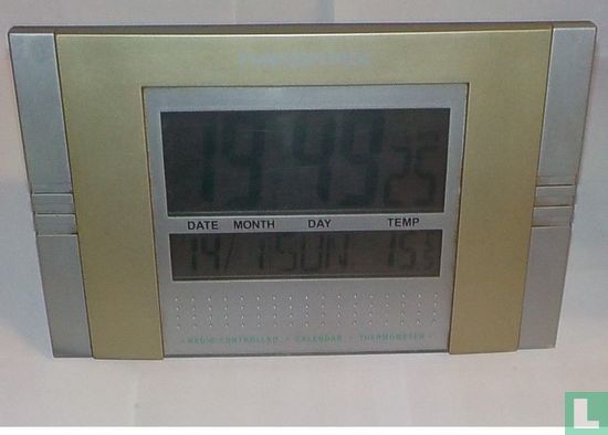 Radio controlled klok met kalender/temperatuur  - Afbeelding 1