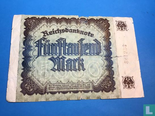 Reichsbank 5000 marks 1922 - Image 2