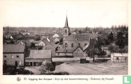 Ligging der dorpen: dorp op een tussenrivierenrug: Stokrooi, bij Hasselt - Afbeelding 1