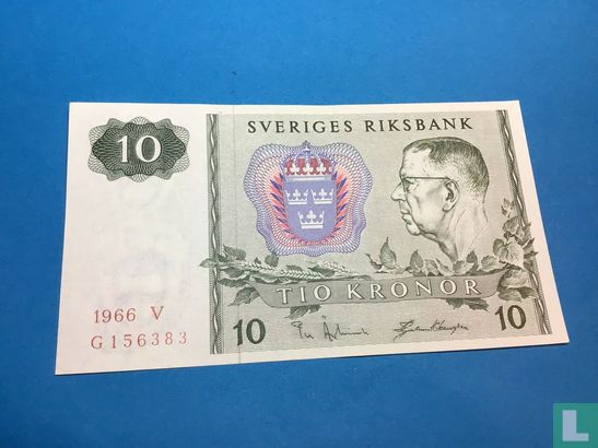 Suède 10 couronnes 1966 - Image 1