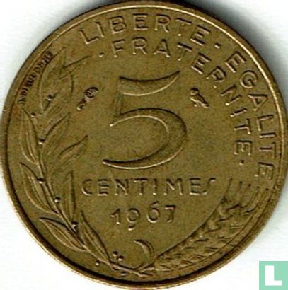 France 5 centimes 1967 - Image 1