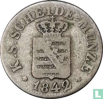 Saksen-Albertine ½ neugroschen / 5 pfennige 1842 - Afbeelding 1