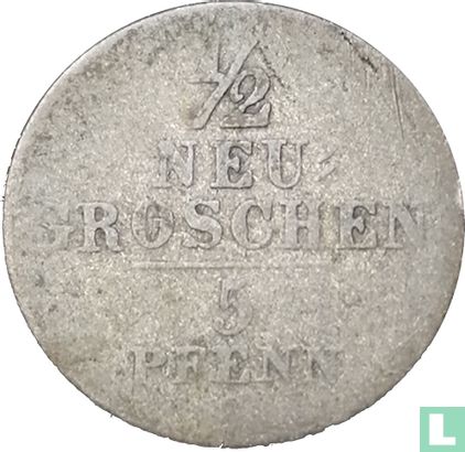 Saksen-Albertine ½ neugroschen / 5 pfennige 1842 - Afbeelding 2
