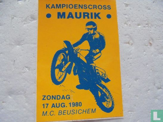 kampioenscross MAURIK Zondag 17 aug. 1980 M.V. Beusichem