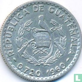 Guatemala 25 centavos 1960 (coin alignment) - Image 1