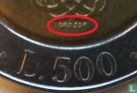 Italie 500 lire 1993 (bimétal - type 2) "Centenary of the Bank of Italy" - Image 4