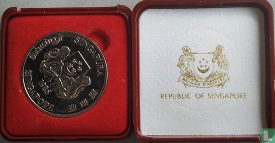 Singapore 10 dollars 1986 "Year of the Tiger" - Afbeelding 3
