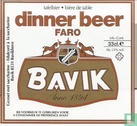 Bavik  dinner beer faro