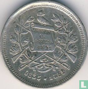 Guatemala 25 centavos 1889 (with star) - Image 1