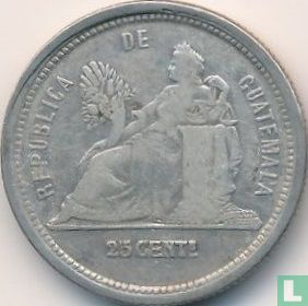 Guatemala 25 centavos 1882 (type 1) - Image 2