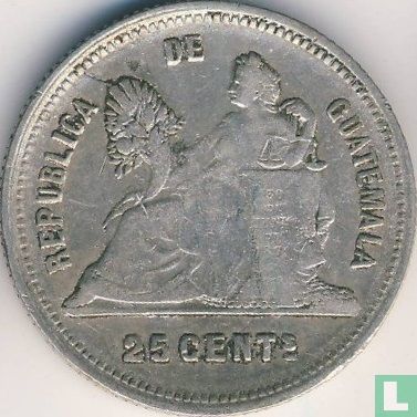 Guatemala 25 centavos 1893 - Image 2
