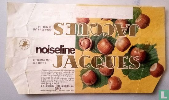  Chocolat Jacques gout vanille.(écritures rougws)