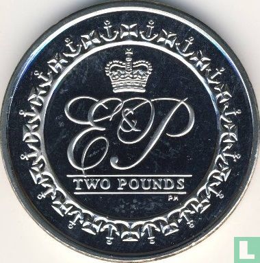 Britisches Territorium im Indischen Ozean 2 Pound 2011 "85th birthday of Queen Elizabeth II and the 90th birthday of Prince Philip" - Bild 2