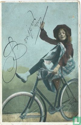 Meisje zittend op fiets - Image 1