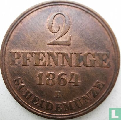 Hanovre 2 pfennige 1864 - Image 1