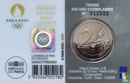 Frankreich 2 Euro 2024 (graue Coincard) "Summer Olympics in Paris" - Bild 2