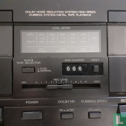 Akai Dubbel Cassette deck HX-M659W - Afbeelding 1