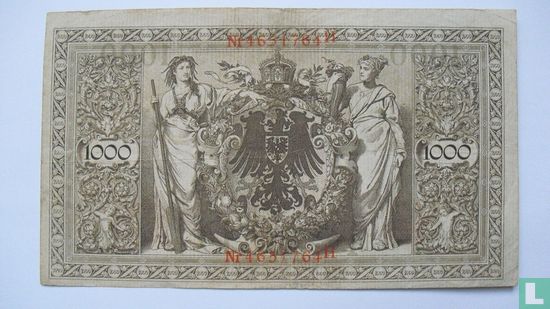 Reichsbanknote 1000 Mark - Afbeelding 2