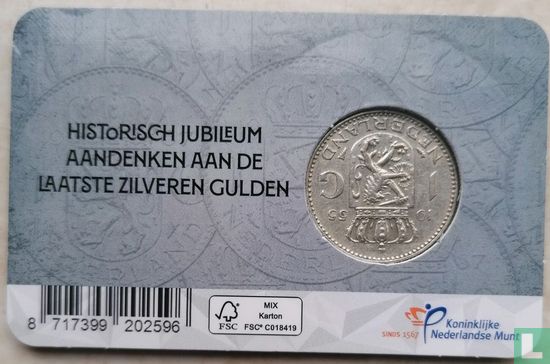 Niederlande 1 Gulden (Coincard) "Laatste zilveren Juliana gulden" - Bild 2