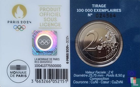 France 2 euro 2024 (coincard bleu) "Summer Olympics in Paris" - Image 2