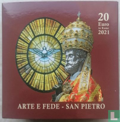Vaticaan 20 euro 2021 (PROOF) "Statue of St. Peter" - Afbeelding 3