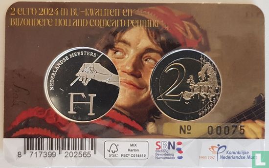 Nederland 2 euro 2024 (coincard - met zilveren medaille) "Frans Hals" - Afbeelding 2