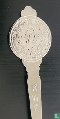 Wilhelmina 25 cents 1897 - Afbeelding 3
