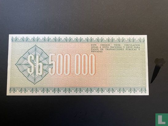 Bolivia 500.000 peso’s bolivianos 1984 - Afbeelding 2