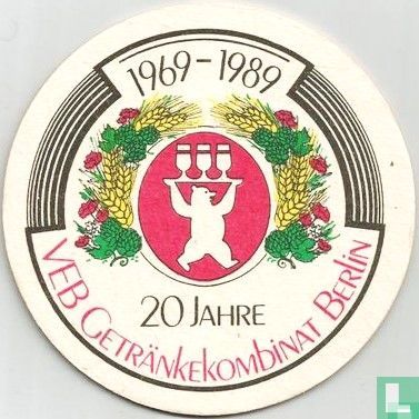VEB Getränkekombinat Berlin 20 Jahre
