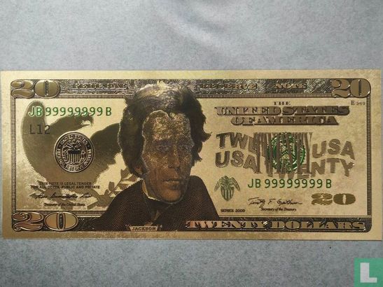 USA  20 dollars (Gold-layered)  1934 - Image 3
