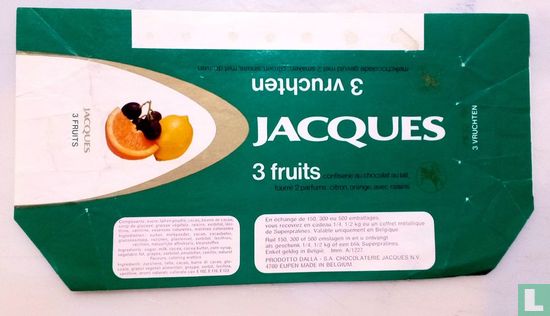  Chocolat Jacques 3 fruits