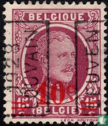 King Albert I, with overprint